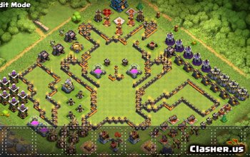 town hall 12, funny/hybrid base layout #1306