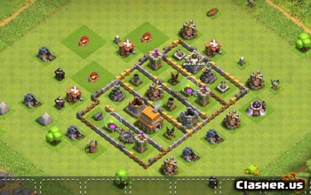 town hall 6, farming base layout #1313