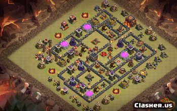 town hall 10, war/trophy base layout #1324