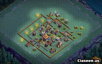 builder hall 8, war/trophy base layout #1329