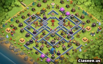 town hall 12, war/trophy base layout #1339