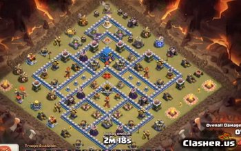 town hall 12, war/trophy base layout #1343