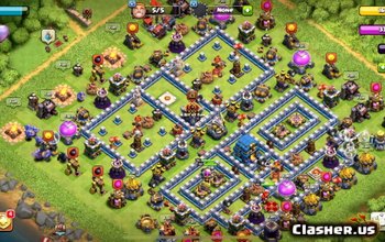 town hall 12, war/trophy base layout #1350