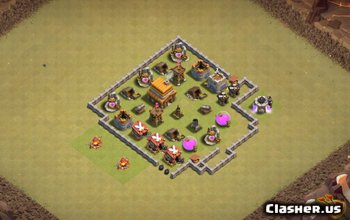 town hall 4, farming base layout #1357