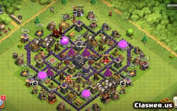 town hall 9, farming base layout #1475