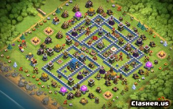 town hall 12, war/trophy base layout #1476