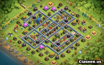 town hall 12, war/trophy base layout #1478