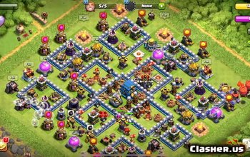 town hall 12, war/trophy base layout #1495