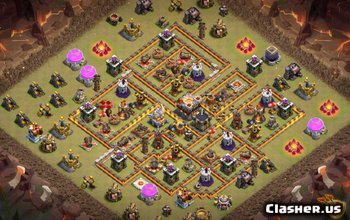 town hall 11, war/trophy base layout #1504