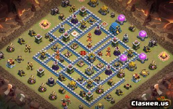 town hall 12, war/trophy base layout #1530