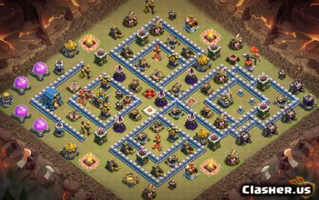 town hall 12, war/trophy base layout #1533