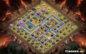 town hall 12, war/trophy base layout #1537