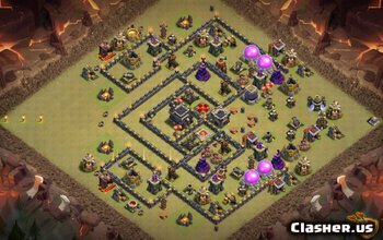 town hall 9, war/trophy base layout #1872