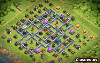 town hall 12, trophy/war base layout #2018