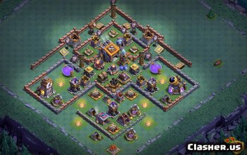 builder hall 9, builder/farming/trophy base layout #2036