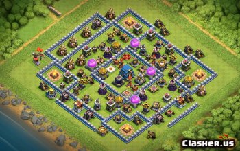 town hall 12, war/trophy base layout #2041