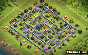 town hall 12, farming/war/trophy base layout #2042