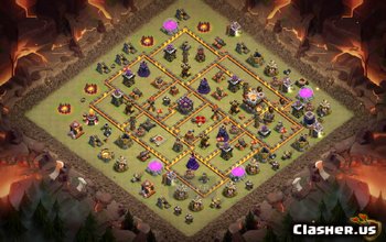 town hall 11, war/trophy base layout #2047