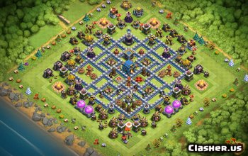 town hall 12, war/trophy base layout #2055