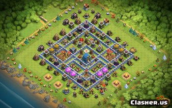 town hall 12, war/trophy base layout #2057