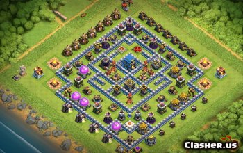 town hall 12, farming/trophy/hybrid/war base layout #2068