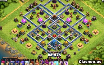 town hall 12, trophy/war base layout #2081