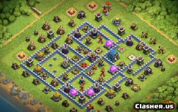 town hall 12, war/trophy base layout #2085