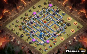 town hall 12, war/trophy base layout #2102