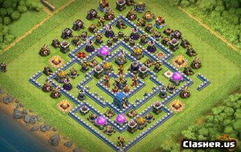 town hall 12, farming/trophy base layout #2107