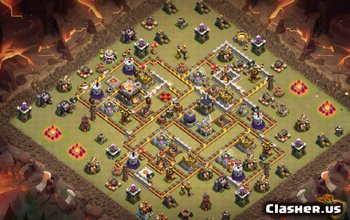 town hall 11, farming/trophy/war base layout #2115