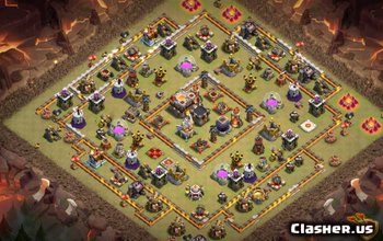 town hall 11, farming/trophy/war base layout #2116