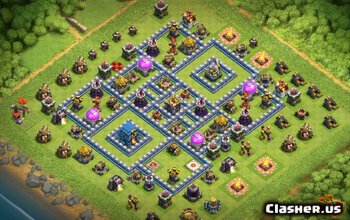 town hall 12, war/trophy base layout #2135