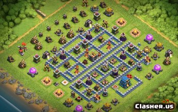 town hall 12, war/trophy base layout #2136