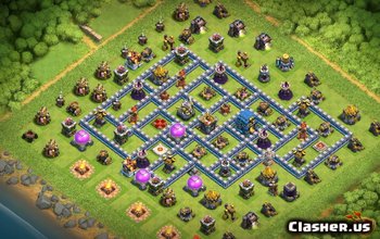 town hall 12, trophy/war base layout #2137