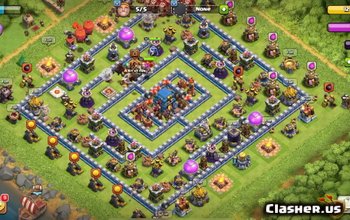 town hall 12, war/trophy base layout #2161