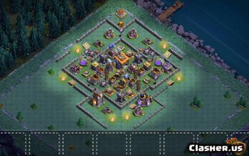 builder hall 8, builder/trophy/farming base layout #2195