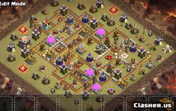 town hall 11, war/trophy base layout #2586