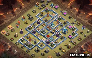 town hall 13, war/trophy base layout #2710