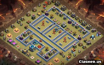 town hall 13, war/trophy base layout #2712