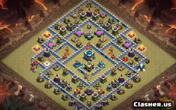 town hall 13, war/trophy/farming base layout #2713