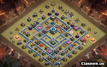 town hall 13, farming/trophy/war base layout #2719