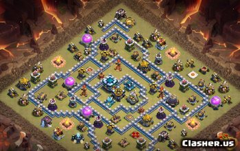 town hall 13, war/trophy base layout #2728