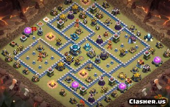 town hall 13, war/trophy base layout #2732