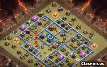 town hall 13, war/trophy base layout #2733