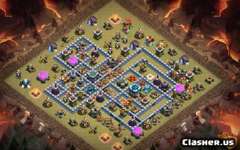 town hall 13, war/trophy base layout #2740