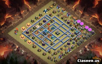 town hall 13, war/trophy base layout #2745