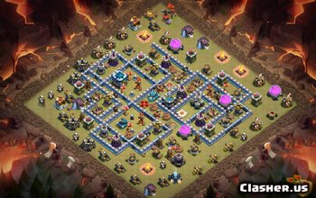 town hall 13, war/trophy base layout #2747