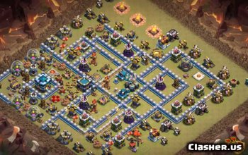 town hall 13, war/trophy base layout #2756