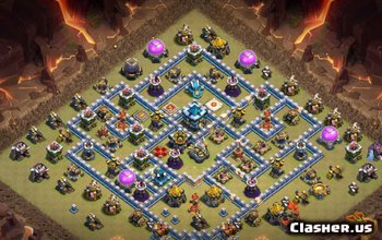 town hall 13, war/trophy base layout #2762