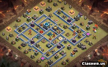 town hall 13, war/trophy base layout #2767